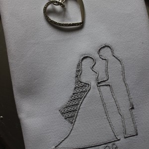 Serviett Bryllup - Bride & Groom