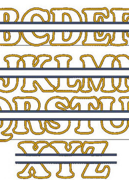 Bokstav Monogram - Rosa 1